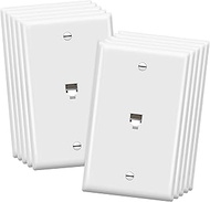 ENERLITES RJ11 Telephone Jack Wall Plate, 6-Position 6-Conductor 6P6C (2 Line Support), 1-Gang 4.50"