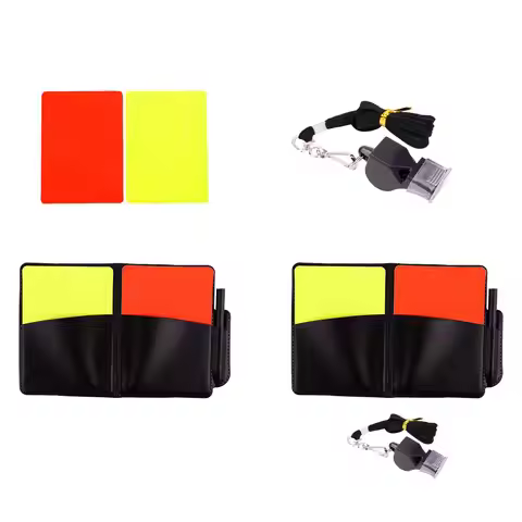Soccer Referee Cards Set PVC Referee Gear Red Card Yellow Card for Volleyball Football Match Campus 