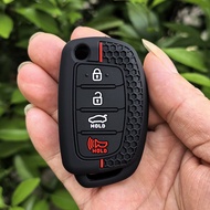 Silicone Car Remote Key Case Cover Shell for Hyundai Creta Ix35 Ix45 I30 I40 Tucson Santa Fe Rena So