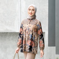 Aruna Blouse Batik Wanita Modern Batik Kerja Kantor Wanita