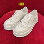 Gujia Biscuit Shoes 2024 - Premium Leather, Thick Sole Elevated Retro Style