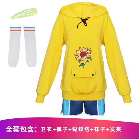 Ohto Ai Cosplay Hoodie Set Wonder Egg Priority Anime Cos Costume Cute Girls Full Outfit Casual Sweat