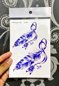 แทททูมินิมอล ลายขนนก กันน้ำติดนาน 5-7 วัน แทททูรอยสัก แทททูกันน้ำ แทททูผู้หญิง  รอยสักมินิมอล  แทททู