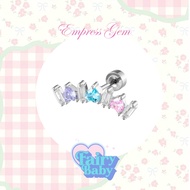 Fairybaby Empress Gem (1 Piece) Flat Plate Pastel Colored Earrings Sparkling Plays With Light 0.8 Le