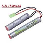 2/3A 8.4v 1600mAh Butterfly Nunchuck NIMH Battery Pack with Mini Tamiya Connector for Airsoft Guns M