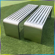 Outdoor Bench Park Chair Stainless Steel Bench Outdoor Seating Bench Long Bench Mall Seating with Ba