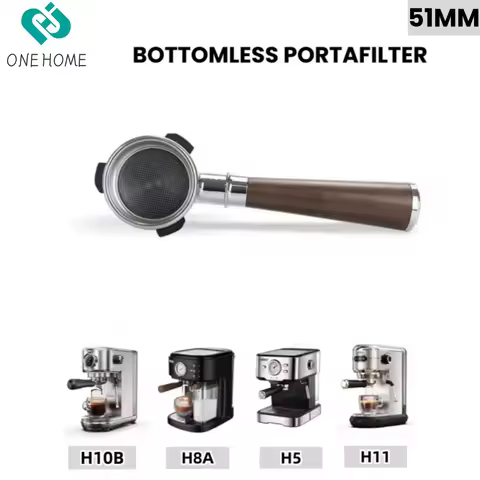 51mm Bottomless Portafilter with Filter Basket Compatible With HiBREW H10B/H11/H8A/H5,Sangkee ESS,Es