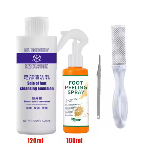 120ml Foot Exfoliator Softener 100ml Foot Spray 6 Seconds Remove Dead Skin Calluses Anti-Cracked Hee