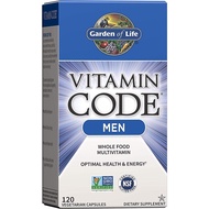 Garden of Life Vitamin Code Whole Food Multivitamin 120 Capsules for Men, Fruit &amp; Veggie Blend and Probiotics for Energy, Heart, Prostate Health