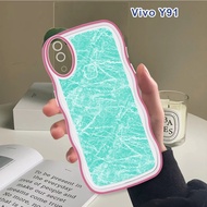 (Wave Case) For Vivo Y91 Y91C Y93 Y95 Y85 V9 Y81 Y71 Y67 V5 V5S Y53 Casing Marble Shockproof Phone Softcase Full Cover Camera Protection Cases