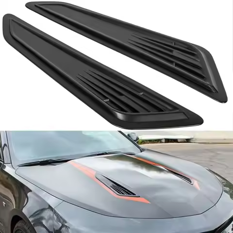 1set Universal Car Exterior Hood Air Vent Outlet Wing Cover Trim Intake Hood Cover Sticker for 2016-