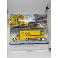 HOT WHEELS HOTWHEELS TEAM TRANSPORT PORSCHE 962 AND SAKURA SPRINTER SHELL YELLOW YELLOW