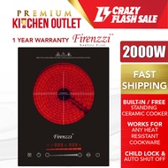 Firenzzi 2000W Built-in Table Top Ceramic Cooker Auto Shut-off Timer FRC-1055 Induction Cooker | Electric Cooker Hob | Dapur Masak | Elektrik Dapur Elektrik