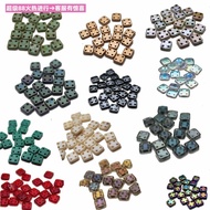 ※ New Manicure Pet ※ Building Block Beads CMQI Four-Hole Square Spacer Beads Beads DIY CZECH Beads C