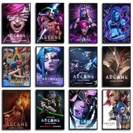 League Of Legends Arcane Heroes Poster Season 1 Cartoon Picture Print,No Frame Canvas Painting Gift 