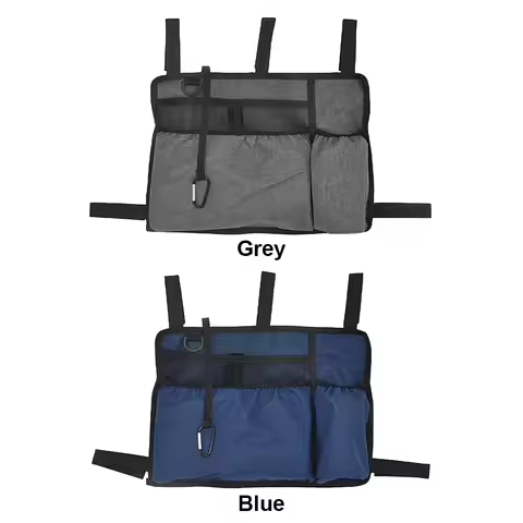 Walker Bag with Cup Holder Walker Storage Pouch Multi-Pockets Electric Wheelchair Bag for Adult Fold