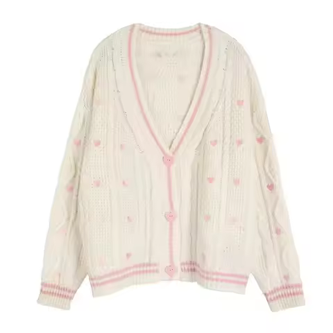 Fans-made Un official Taylor's 2025 Lover Cardigan Valentine Gift Pink Knitted Y2K Casual 096