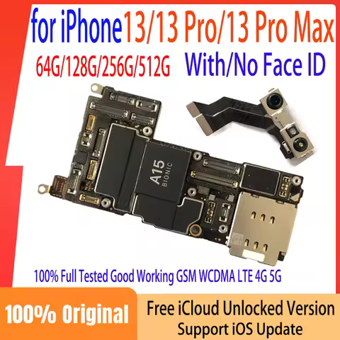 Original Motherboard For iPhone 13 Pro max Main board With Face ID Unlocked Logic Board With Full Ch