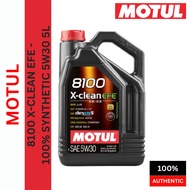 XWC00016 MOTUL 8100 X-CLEAN EFE Extra Fuel Economy 5W30 5L 100% Synthetic Engine Oil BMW MB VW Appro