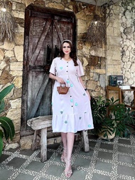 dress pompom dress cricle kekinian dress kimono pompom