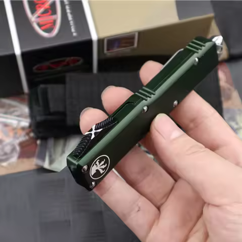 Micro OTF Tech UT85 Folding Tactical Knife CNC Handle Aluminum alloy Hunting Pocket knives EDC Outdo
