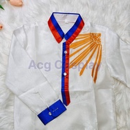 United Nation Modern Barong for kids Boys buwan ng wika costume Modern Barong embroidered design