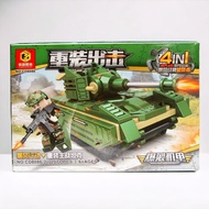 [Rẻ vô địch] LEGO XE TĂNG CITY 88020 XẾP HÌNH XE TANK QUÂN SỰ MILITARY TANK 488 MẢNH
