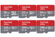  SanDisk A1 Ultra 128G 64G 32G 16G micro SD C10 140MBs 記憶卡