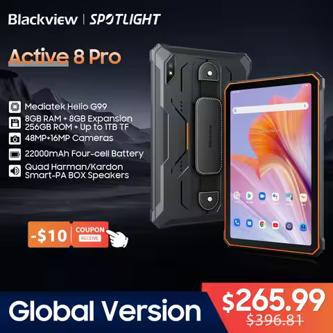 [World Premiere] Blackview Active 8 Pro Rugged Tablets Android 14 10.36" 2.4K Display Helio G99 16GB