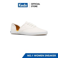 KEDS WF65040 Vintage CH D'ORSAY ORGANIC COTTON/SNOW WHITE Women's lace-up sneakers white hot sale