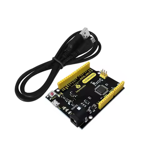 Keyestudio Leonardo R3 DevelopmentBoard +1M Micro USB Cable MCU ATMEGA32U4 For Arduino Leonardo DIY 