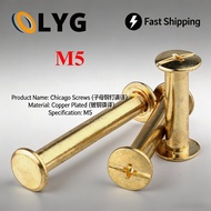 Copper-Plated Child-Mother Rivets Splint Ledger Nails  M5– Decorative & Durable, In Stock, Fast Disp