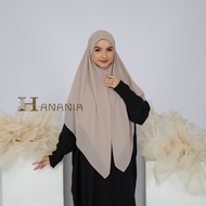AB - Square Zipper Ceruty Babydoll Khimar Two-layer Zipper Instant Square Size 130x130