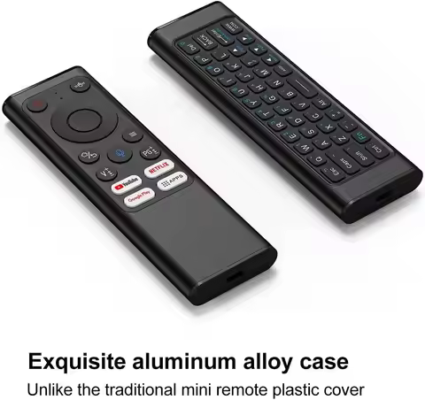 iPazzPort PC Remote Control,Air Mouse Remote with Keyboard, 2.4G & Bluetooth QWERTY Keyboard Control