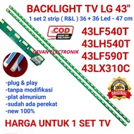 Led backlight tv LG 43LF540T 43LF590T led strip backlight tv LG 43LF540T 43LF590T NEW ORI