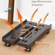 Adjustable Mobile CPU Stand, Ventilated Computer Tower Stand PC Tower Stand with 4 Caster Wheels, Un