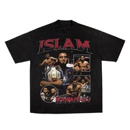 oversized tee islam makhachev | UFC vintage bootleg Tshirt Cotton combad 20s Premium black S-5XL