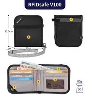 Pacsafe RFIDsafe V100 RFID ปิดกั้นกระเป๋าสตางค์สองพับ