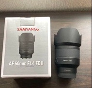 觀塘區 全新行貨 Samyang 50mm f1.4 Mark II Sony E mount Auto focus AF full frame Lens 全片幅自動對焦鏡頭 送德國玻璃納米濾鏡 for sony A74 4 A7 IV III A1 A9