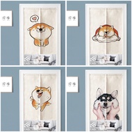 Japanese Door Curtain Double Door Curtain Curtain Curtain Cloth Curtain Cute Door Curtain Chinese Style Door Curtain Perforation-Free Door Curtain Japanese Style Cute Shiba Inu Kitchen Fume-Proof Hanging Curtain