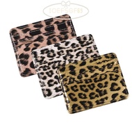 IOEFSGF69 Leopard Print Card Wallet, Multi Slot PU Leather Cards Holder, Classics Slim Card Cover Pu
