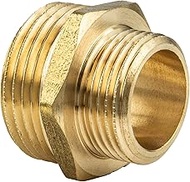 tecuro Double Reduced, Male Thread on Both Sides G 1 x 1 1/4 Inch, Blank Brass CW617N