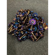 ️ Injection Bid Titanium-Plated Big Head Screws M6X20MM Brand Burnt Titanium Anti-Scalding Cover Exh