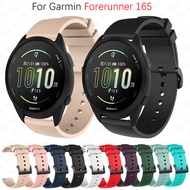 Soft Silicone Band Strap For Garmin Forerunner 165 / 165 Music Smart Watch Replacement Band