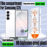 Galaxy S26 1- 2 Pcs Simple Paste HD Tempered Glass Screen Protector For Samsung Ultra Plus S25 edge 