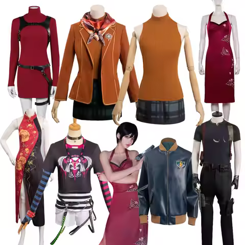 Evil 4 Remake Ashley Graham Cosplay Costume Dress Coat Skirt Outfits Game Halloween Carnival Party S