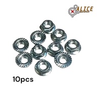 10pcs FLANGE NUT BOLT 10 CAP M6 ORIGINAL NUT M6 NUT KEY 10