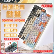 Taiwan Phonetic Keyboard 98 Keys With Knob Silent Gaming Wired Colorful Office Membrane