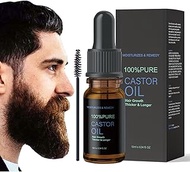 Natural Castor Oil For Hair Growth, Castor Oil Organic Cold Pressed Unrefined, Hair Growth Serum For Thicker, Stronger, Smoother And More Glossy, Castor Oil For Eyelashes, Eyebrows and Hair Growth