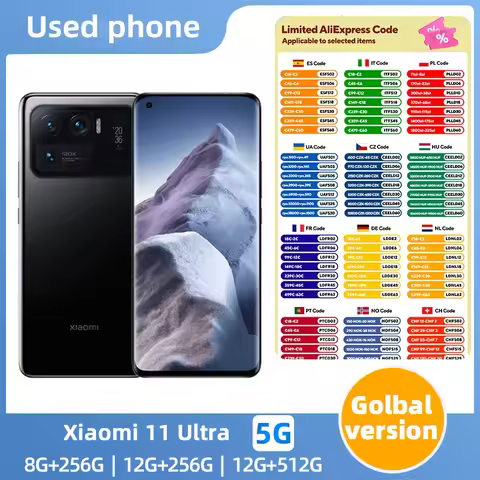 Xiaomi 11 ultra 5G 6.81inch 3200x1440px Screen Android RAM 8GB ROM 256GB In-Screen Fingerprint Recog